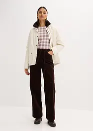 Pantaloni larghi di velluto a coste con cintura da annodare, bonprix