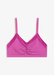 Reggiseno bustier con cotone biologico e pizzo, bonprix