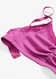 Reggiseno bustier con cotone biologico e pizzo, bonprix