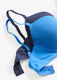 Reggiseno con coppe preformate e cotone biologico (pacco da 2), bonprix