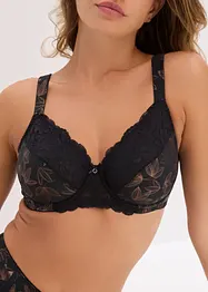 Reggiseno con ferretto e stampa lucente, bonprix