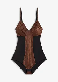 Body modellante in tessuto glitterato con effetto modellante medio, bonprix