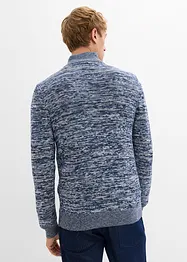 Maglione con mezza zip e cotone, bonprix