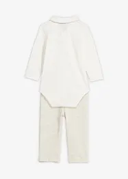 Body e pantaloni in puro cotone biologico (set 2 pezzi), bonprix