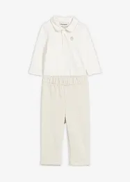 Body e pantaloni in puro cotone biologico (set 2 pezzi), bonprix