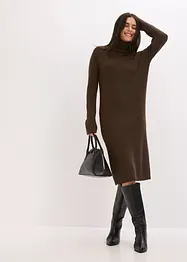 Abito in maglia a coste a collo alto, bonprix
