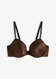 Reggiseno con coppe preformate in tessuto glitterato, bonprix