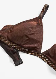 Bralette a triangolo in tessuto glitterato, bonprix