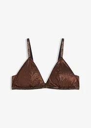 Bralette a triangolo in tessuto glitterato, bonprix