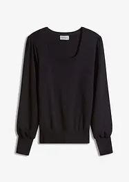 Maglione in filato fine di misto viscosa morbido, bonprix