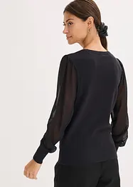 Maglione in filato fine di misto viscosa morbido, bonprix