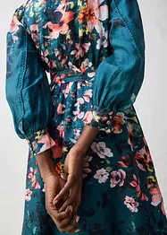 Abito midi in ramiè con cintura, bonprix