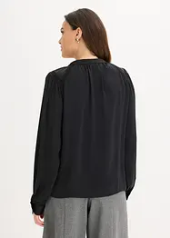 Blusa di satin con finiture in pizzo, bonprix