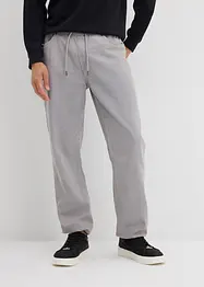 Pantaloni svasati con elastico in vita in twill di puro cotone, relaxed fit, bonprix