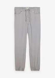 Pantaloni svasati con elastico in vita in twill di puro cotone, relaxed fit, bonprix