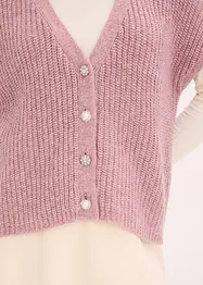 Gilet in maglia con bottoni decorativi e percentuale di lana, bonprix