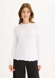 Maglia a costine in misto viscosa, bonprix