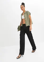 Pantaloni cargo in misto lino, bonprix