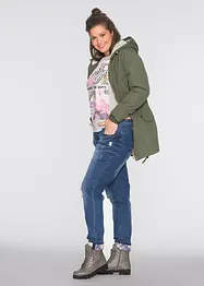 Parka con pile teddy, bonprix
