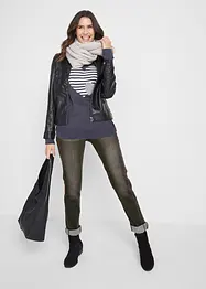 Maglia in cotone stampata a maniche lunghe, bonprix