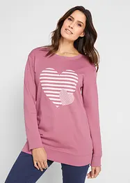 Maglia in cotone stampata a maniche lunghe, bonprix