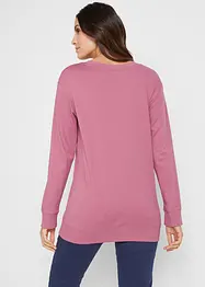 Maglia in cotone stampata a maniche lunghe, bonprix