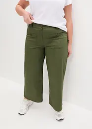 Jeans wide leg con cinta comoda, vita alta, bonprix