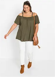 Maglia a spalle scoperte in morbida viscosa, bonprix