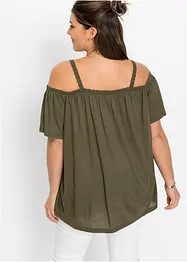 Maglia a spalle scoperte in morbida viscosa, bonprix