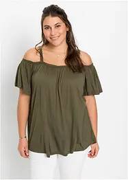 Maglia a spalle scoperte in morbida viscosa, bonprix
