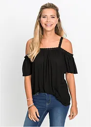 Maglia a spalle scoperte in morbida viscosa, bonprix