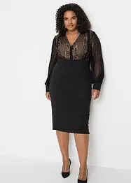 Abito con pizzo che valorizza la silhouette, bonprix