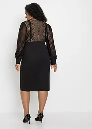 Abito con pizzo che valorizza la silhouette, bonprix