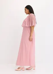 Abito lungo in tulle raffinato con paillettes, bonprix