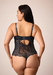 Body con perizoma e effetto lucido, bonprix