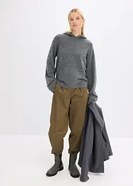 Felpa con cappuccio in maglia, bonprix