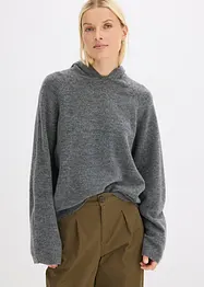 Felpa con cappuccio in maglia, bonprix