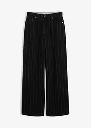 Jeans wide leg con effetti destroyed, vita alta, bonprix