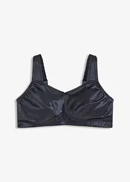Reggiseno contenitivo senza ferretto con spalline imbottite e materiale lucido, bonprix