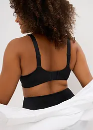 Reggiseno contenitivo senza ferretto con spalline imbottite e ricamo, bonprix
