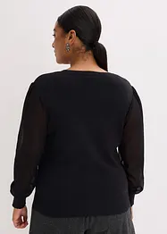 Maglione in filato fine di misto viscosa morbido, bonprix