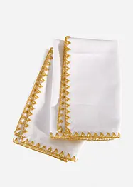 Tovaglioli in cotone biologico con bordo lucido (pacco da 2), bonprix