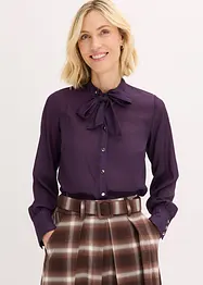 Camicetta di chiffon con fiocco staccabile, bonprix