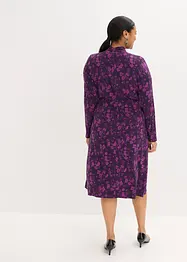 Abito midi con colletto dritto, bonprix