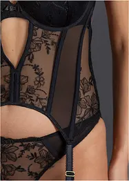 Corsetto con ferretto e perizoma con delicati ricami (set 2 pezzi), bonprix