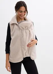 Gilet prémaman 3 in 1 in soffice teddy con inserto babywearing, bonprix