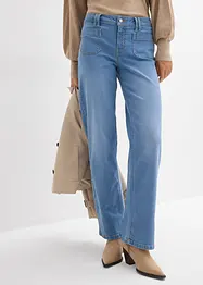 Jeans straight, vita media, bonprix