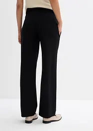 Pantaloni prémaman in punto di Roma a gamba larga e dalla linea dritta, bonprix