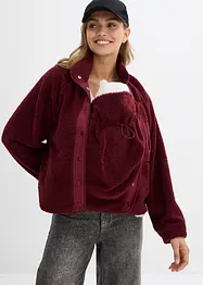Giacca prémaman 3 in 1 in pile teddy con inserto babywearing, bonprix
