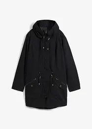 Parka corto in cotone a collo alto con coulisse, bonprix